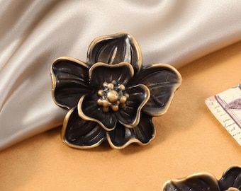 Brass elegant flower drawer Knobs gold Dresser Knob unique Pull Handles decorative  Cabinet Knob cupboard Knob Pull