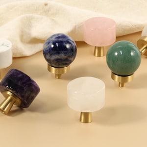 Natural Crystal Cabinet knobs Natural Marble Drawer Knobs Pulls Handles Dresser Knobs Pulls Cabinet Hardware, Wardrobe handle knob