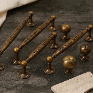 Custom engraved Solid Brass Drawer Knobs pulls/Brass cupboard cabinet Knobs handles/brass cabinet hardware Knob/aged kitchen handles pulls
