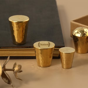Hammered Brass Drawer Knobs/Tiny Brass cupboard  Knobs handles/modern cabinet hardware Knobs/ cone Drawer Knobs /Custom engraved handles