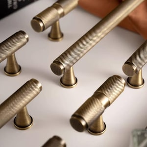 Solid antique Brass Cabinet Handles Pulls, gold brass Drawer pull handle Dresser knob pull,  Wardrobe Hardwares Pulls Handles