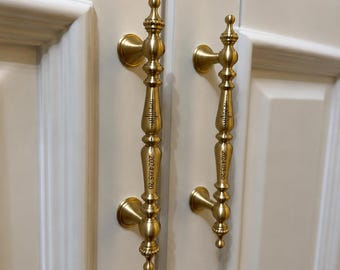 Custom engraved Victorian Antique Brass Drawer Knobs/Aged Brass cupboard Knobs handles/ cabinet hardware Knobs/Art Nouveau Solid Brass Knobs