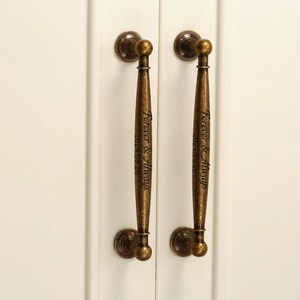 Custom engraved Solid Brass Drawer Knobs pulls/Brass cupboard cabinet Knobs handles/brass cabinet hardware Knob/aged kitchen handles pulls image 5