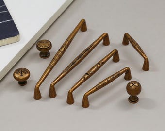 Custom engraved Antique retro Drawer Knobs,Brass Knobs,Dresser wardrobe Knobs,shoe cabinet handle,furniture kitchen handle,retro knob handle