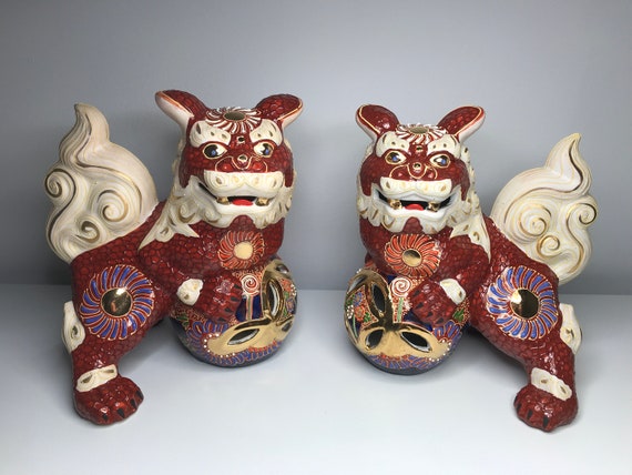Foo Dogs - Red and Gold Shishi Lions: Ornate Foo Dogs, 7