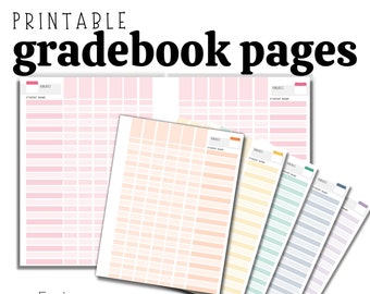 assignment notebook drawing Printable Gradebook Pages - Single or Double Sided to Lay Flat in Binder - For All Subjects, Classes, Grading Periods - Tracker & Organizer