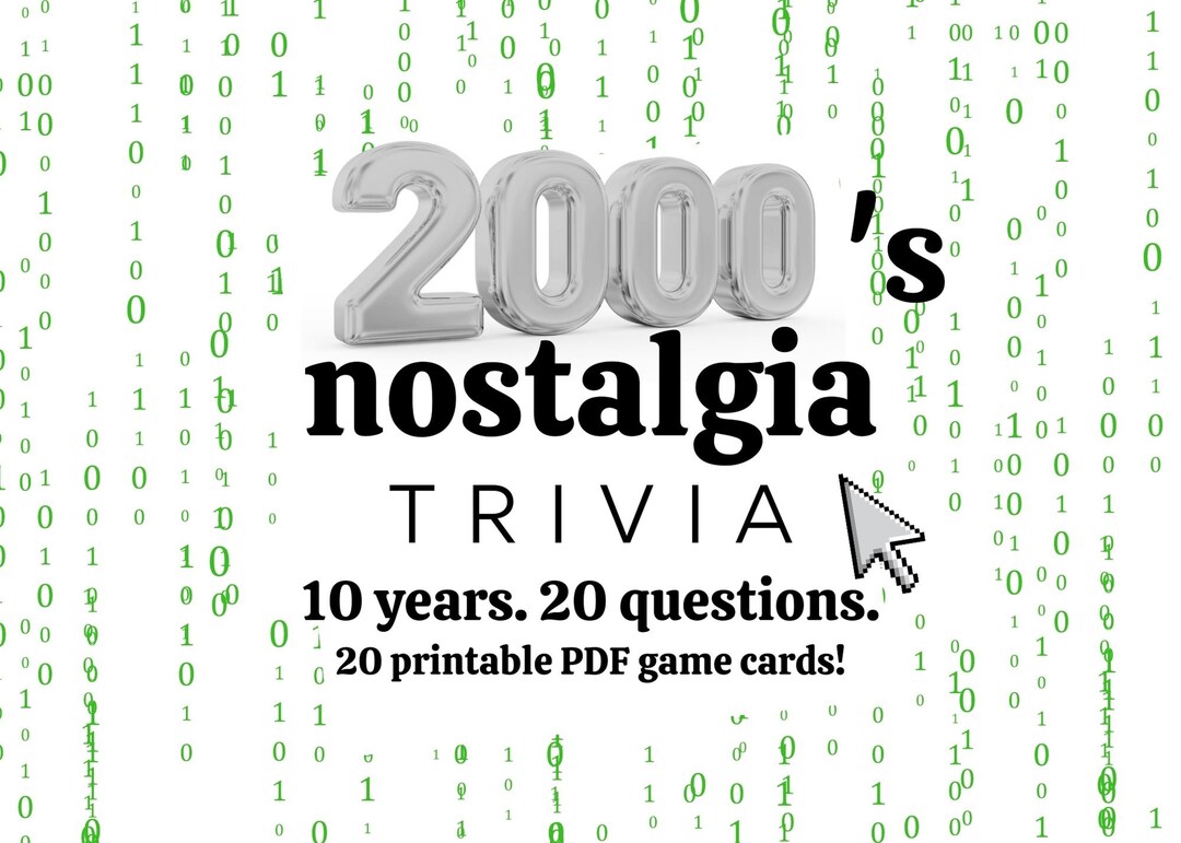 Millennial Nostalgia Trivia Game 2000s Pop Culture Trivia Question