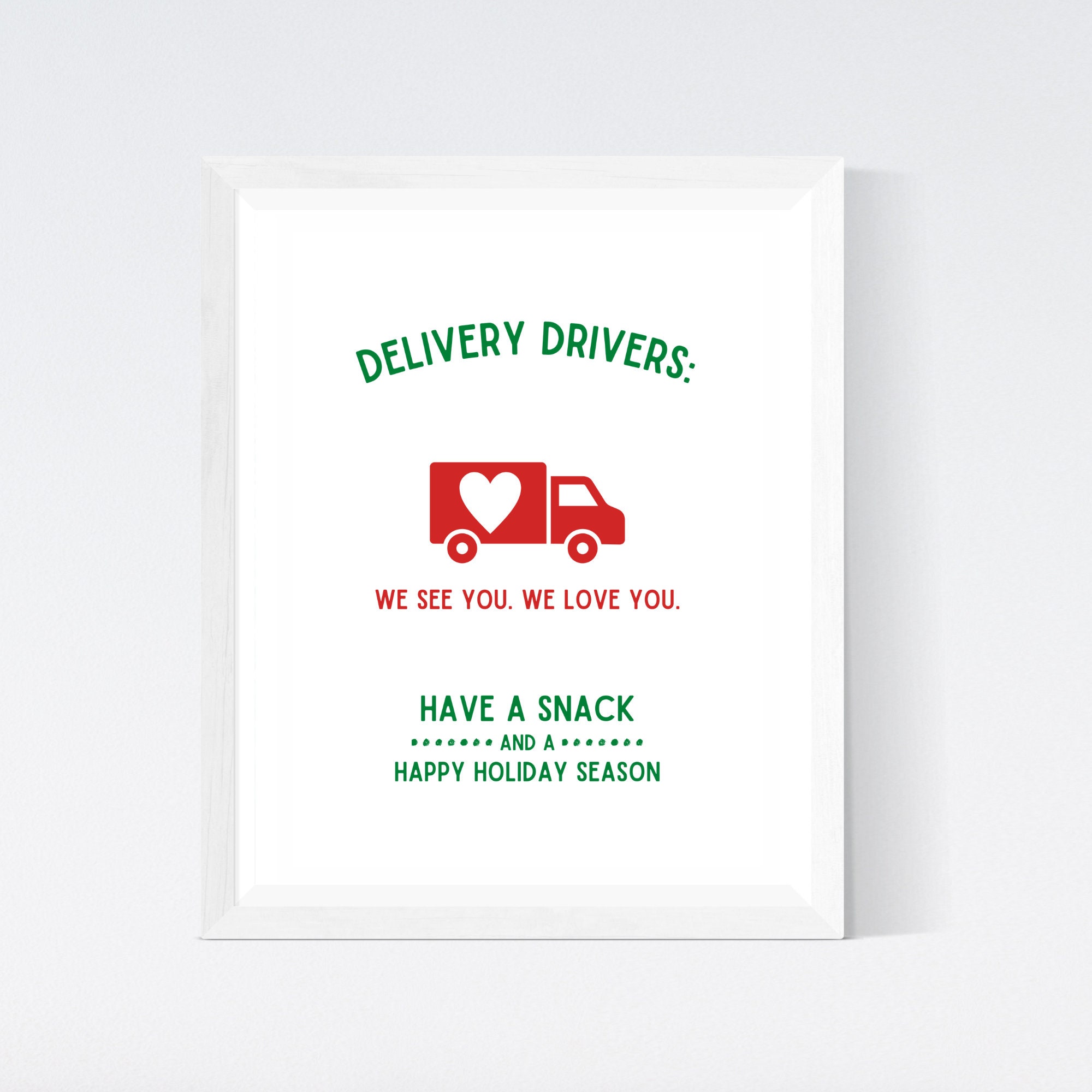 Printable Porch Sign for Delivery Drivers Snack Treat Bowl - Etsy