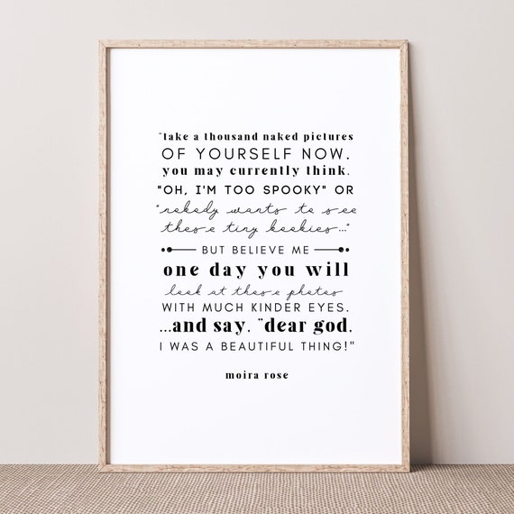 Moira Rose Quote Nudes Speech From Schitt's Creek Etsy