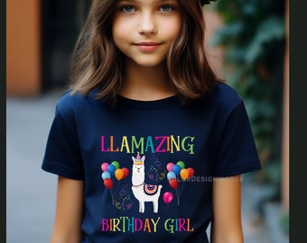 Llama Birthday Shirt Birthday Girl Shirt llama theme birthday, llama Birthday Shirt, 1st 2nd 3rd 4th 5th 6th 7th 8th 9th 10th Birthday Shirt