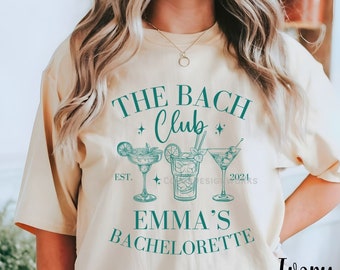 The Bach Club Shirt, Custom Bachelorette Party Shirt, Bridal Party T-shirts, Bridesmaid Gifts, Girls Weekend Shirts, Personalized Shirts