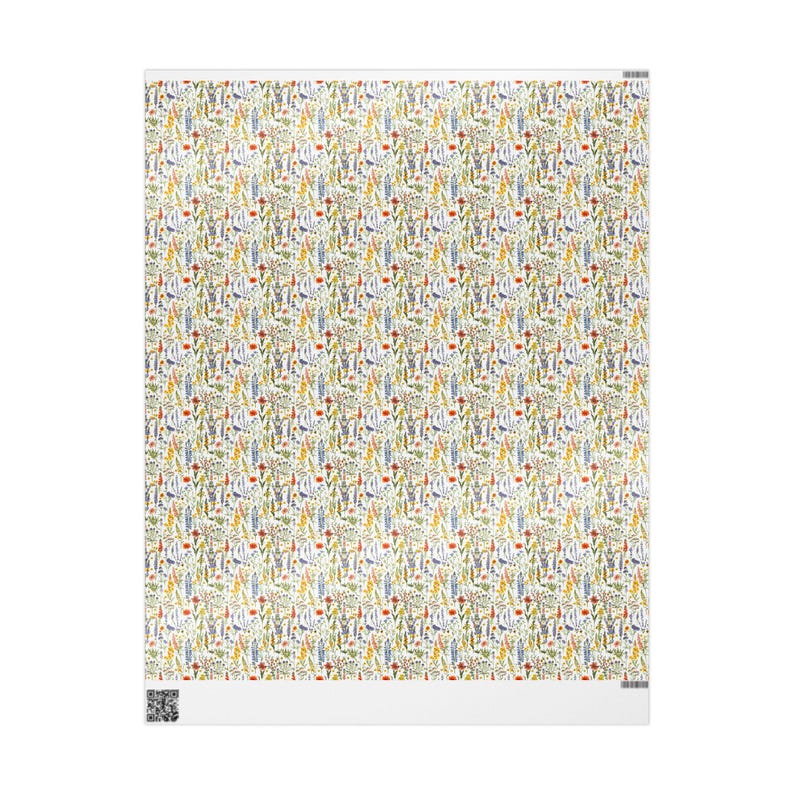 Botanical Wrapping Paper, Wildflower Gift Wrap, Bridal Gift Wrap, Floral Wrapping Paper Rolls - Gift Packaging Supplies, Birthday Gift Wrap image 6