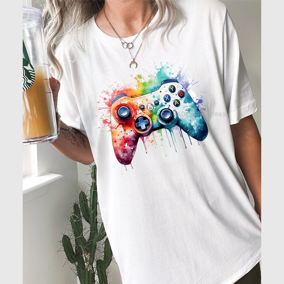 Colorful Game Controller Shirt Gamer Tshirt Unisex Plus Etsy