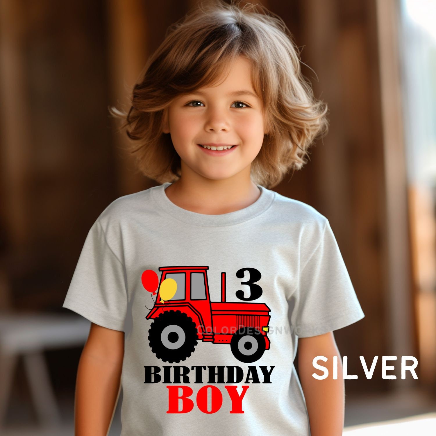 Tractor Birthday Shirt 3rd Birthday Boy Shirt Toddler Shirt Etsy