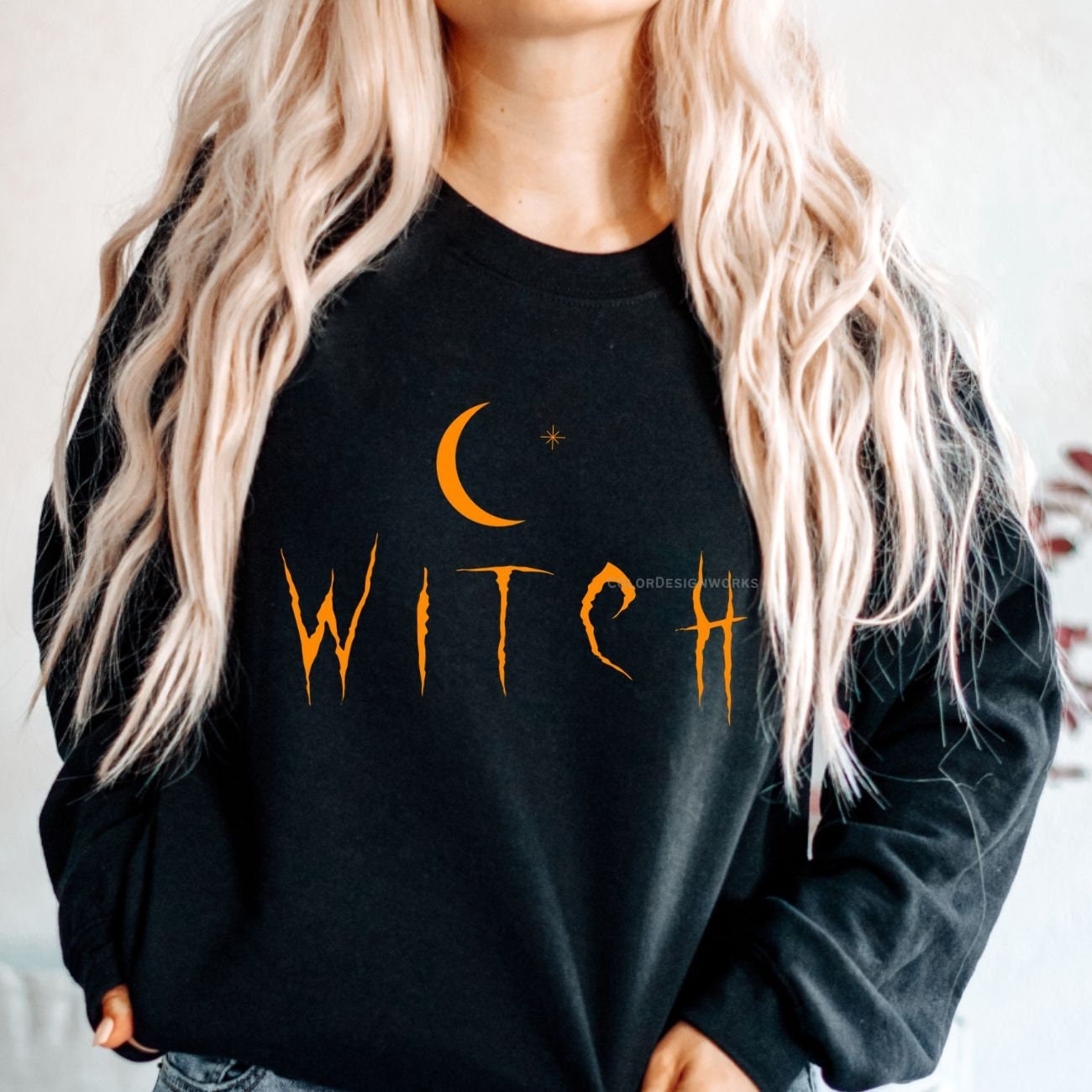 Generic Halloween Crewneck Sweatshirt Graphic Long Sleeve Shirts for Women  2x Womens Tops Plus Size Women's Tops Tees & Blouses Women's Sweatshirts