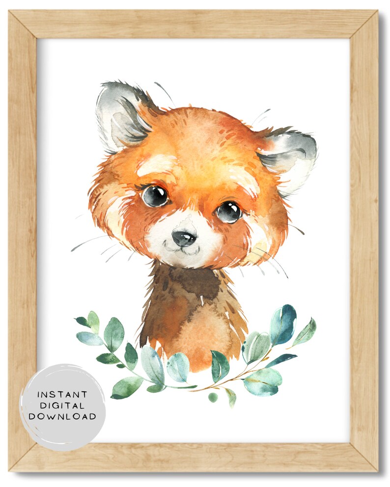 Printable 4 Sizes Included. This Sweet Baby Fox is Perfect for a ...