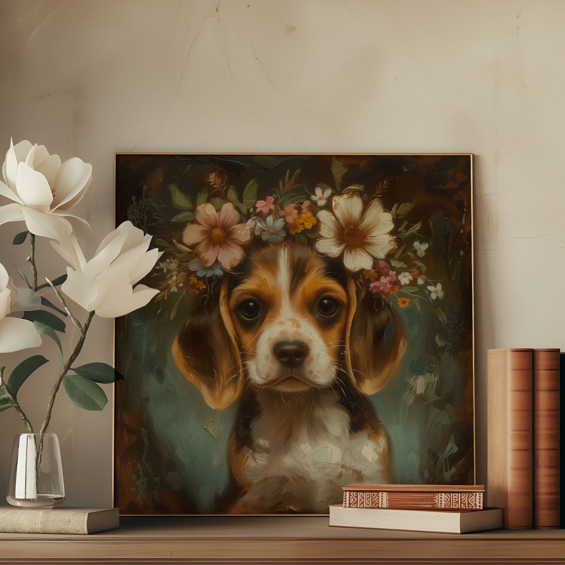 Beagle Art Print, Whimsical Animal Print, Beagle Puppy Nursery Wall ...