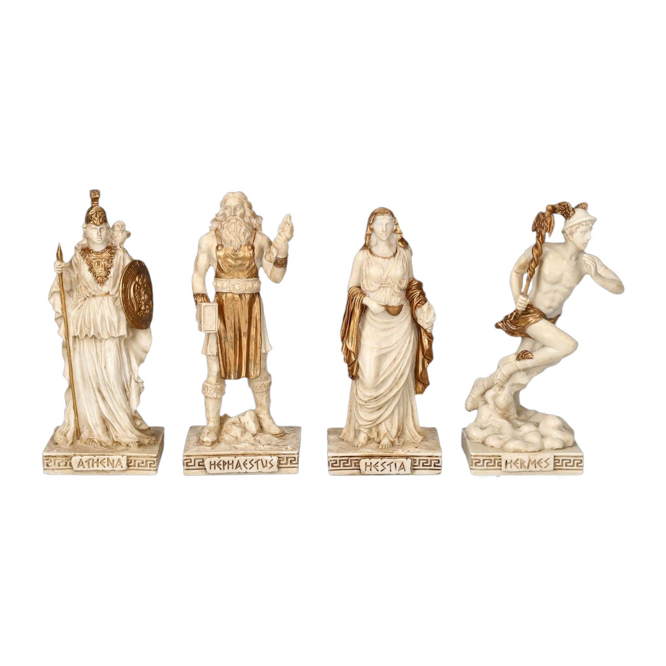 Greek Gods Figurines With Temple Display Handpainted Etsy Australia