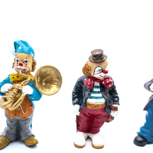 DECOMELODY 3x Mini Clown Figuren - Bunte Zirkus Deko Für Tisch & Garten