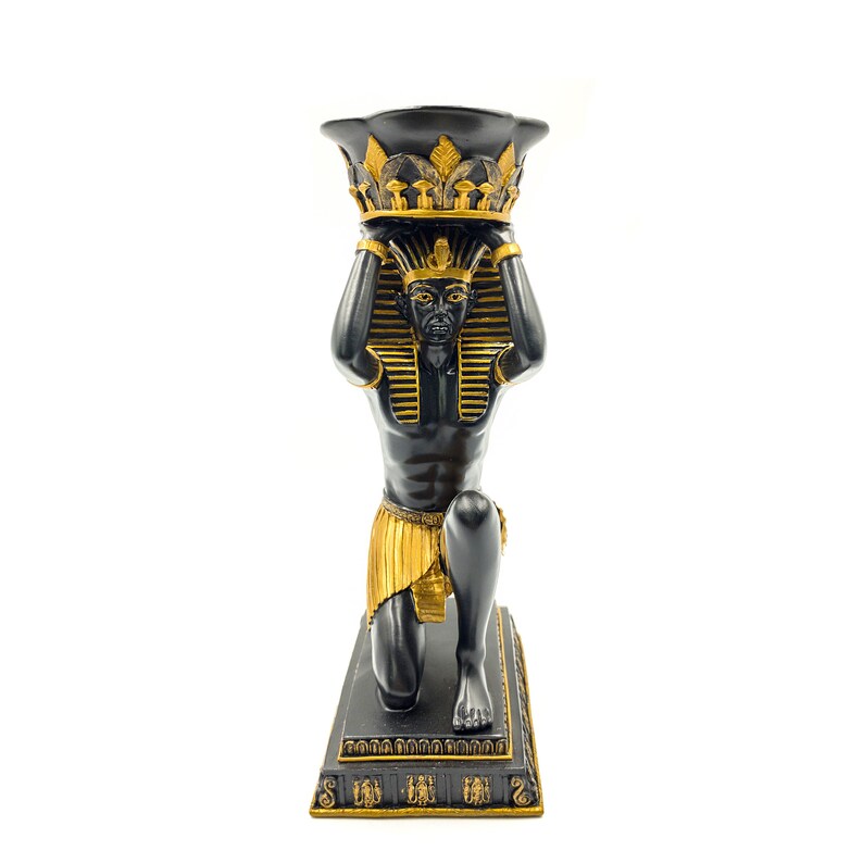 8.3 Inch Ancient Egypt Candle Holder Colorful Handpainted Etsy