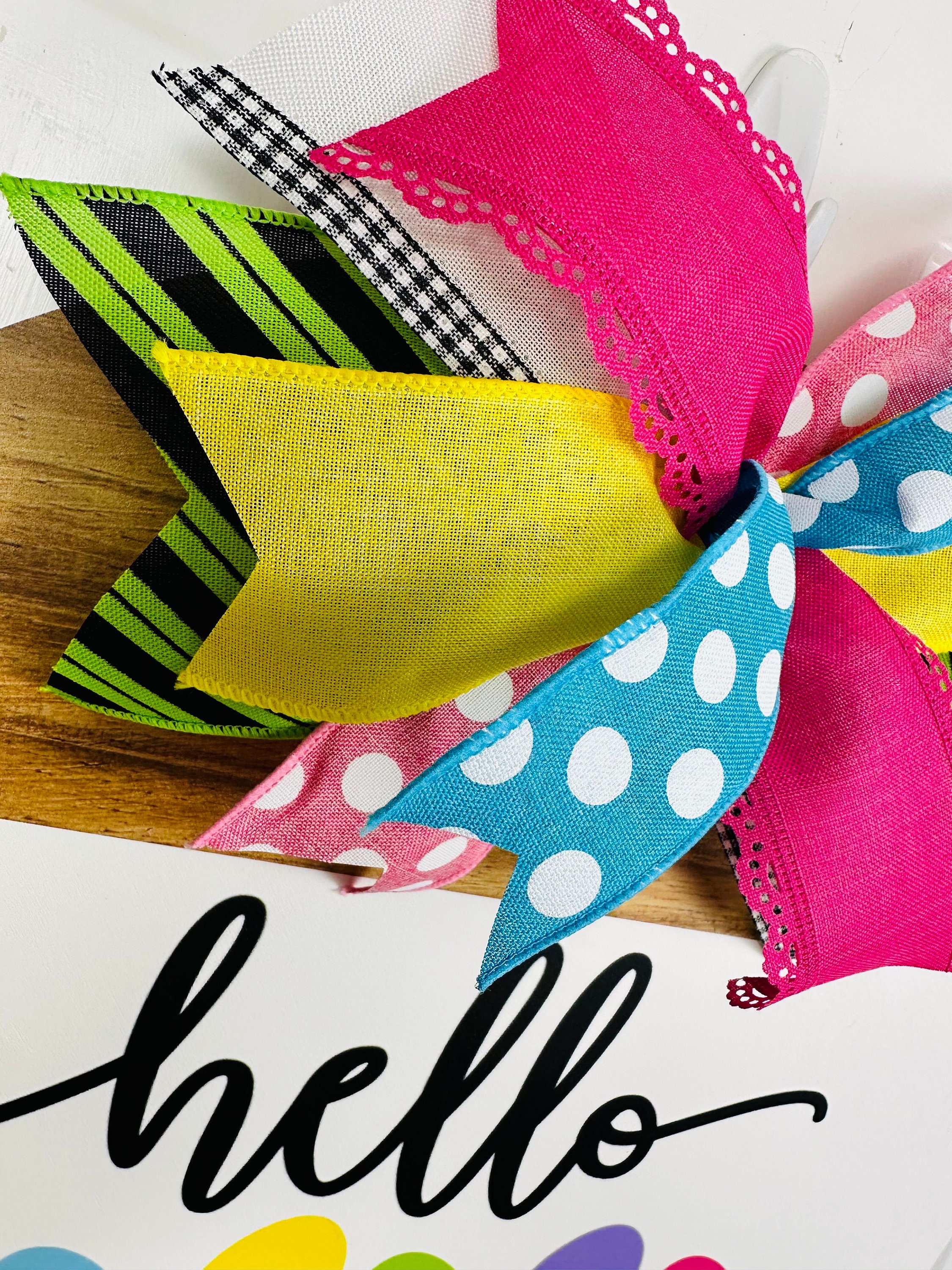 Hello Summer Flip Flop Door Hanger, Bright Beach Welcome Sign - Etsy