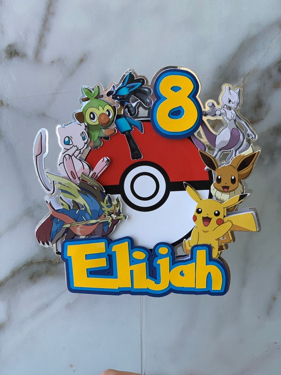 Pokemon cake topper 3 with free random mini topper