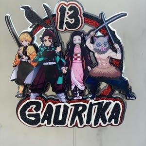 Anime cake topper with free random mini topper