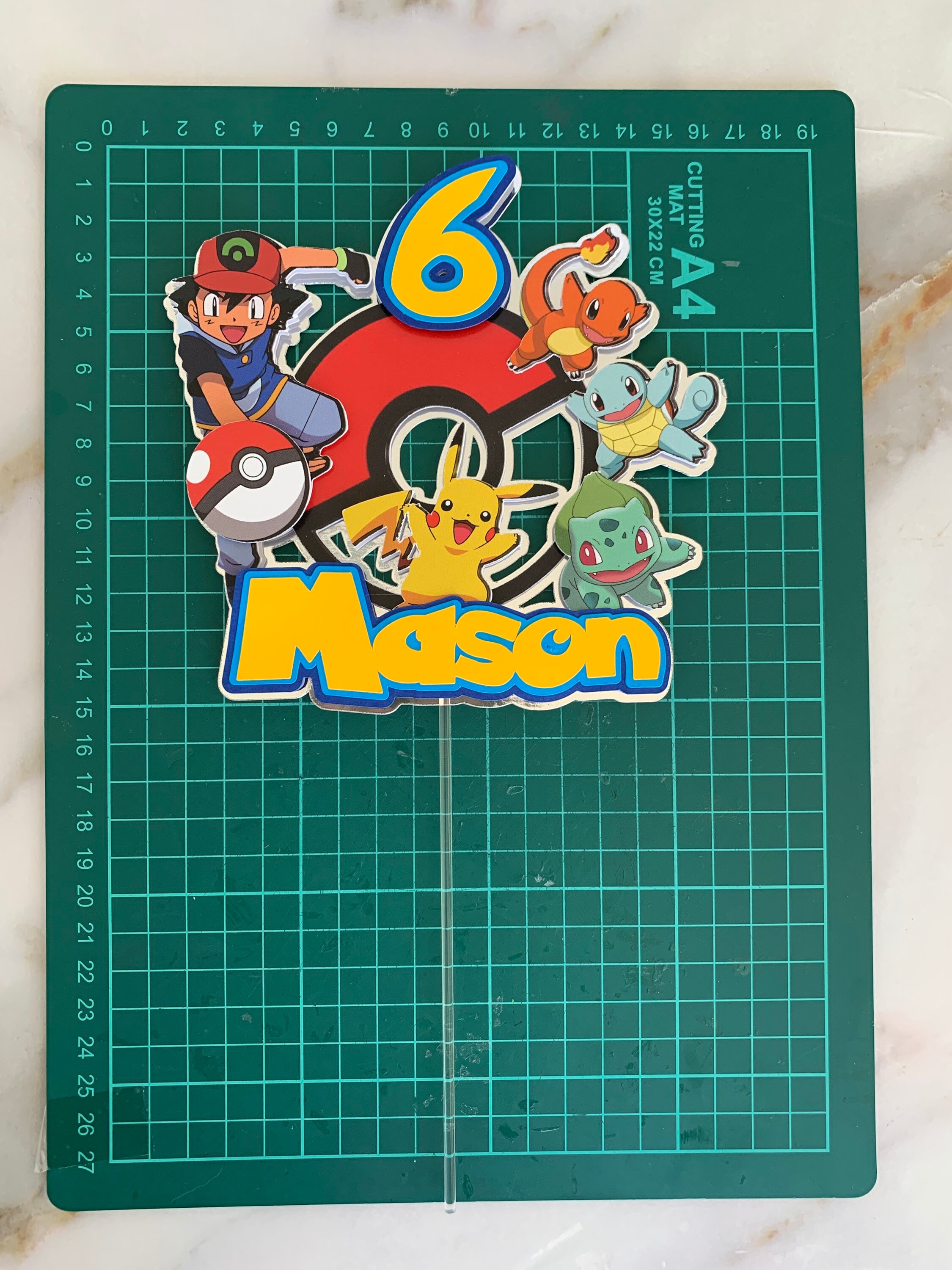 Pokemon 1 Custom Cake Topper ポケモン カスタム ケーキ トッパー Etsy