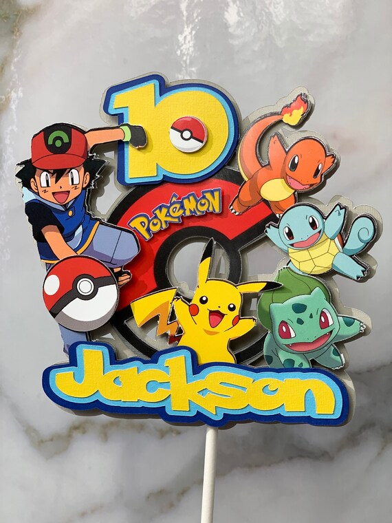 Pokemon 1 Custom Cake Topper ポケモン カスタム ケーキ トッパー Etsy Israel