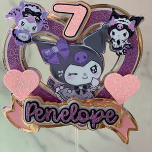 Anime cake topper with free random mini topper