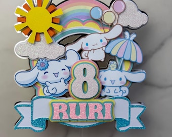 Anime cake topper with free random mini topper