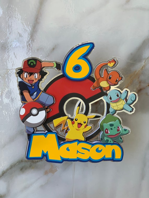 Pokemon 1 Custom Cake Topper ポケモン カスタム ケーキ トッパー Etsy