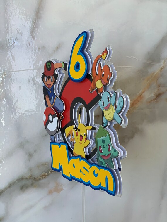 Pokemon 1 Custom Cake Topper ポケモン カスタム ケーキ トッパー Etsy