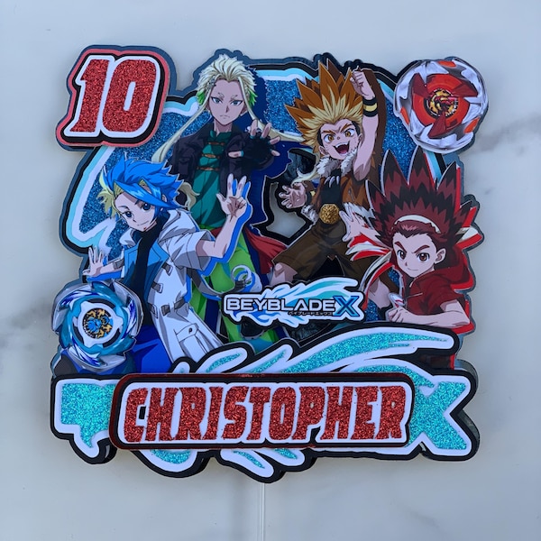 Anime Cake topper with random free mini topper