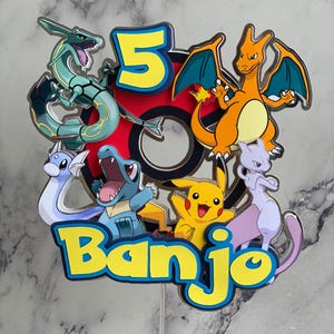 Anime cake topper with free random mini topper