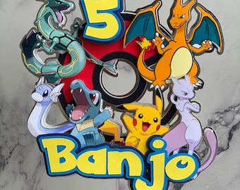 Anime cake topper with free random mini topper