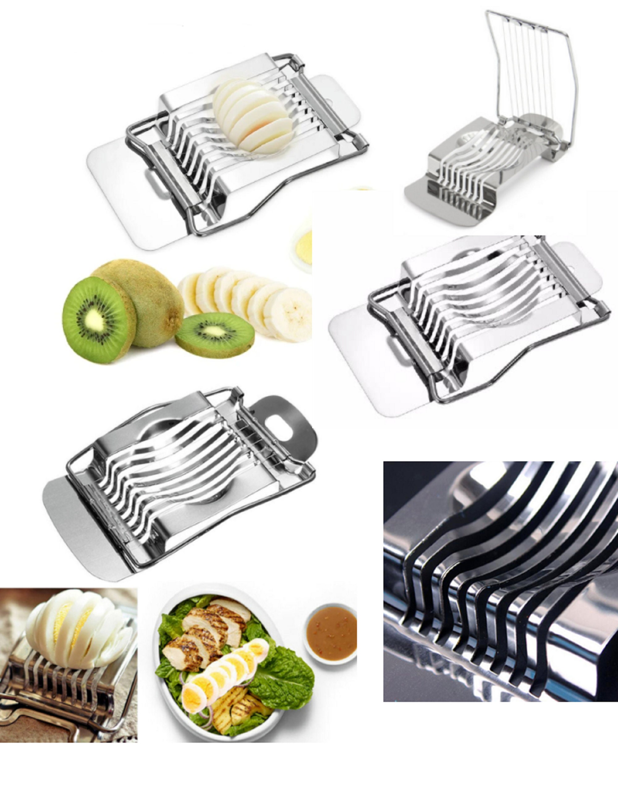 Stainless Steel Boiled Egg Slicer Cutter Chopper Sandwich Slicer Kitchen  Gadget Cutting Tool