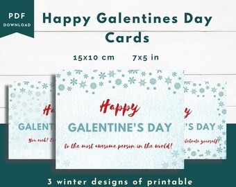 Printable Galentines Day Card| Happy Galentines| Best Friend Card| Inspirational Cards| Winter Theme| PDF 7x5 in 15x10 cm| Folded| One Page