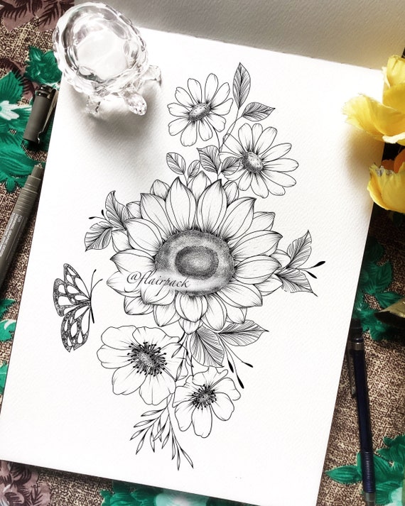 Sunflower Tattoo Images  Free Download on Freepik
