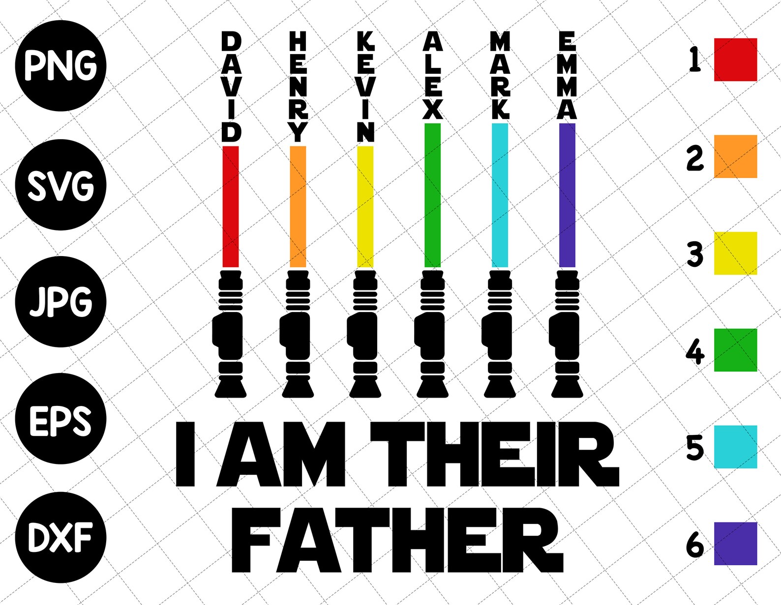 I Am Their Father Svg Light Saber Svg Personalized Gift for Etsy