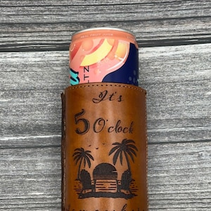 Seltzer Can Leather Koozies