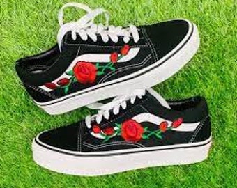 vans black and rose
