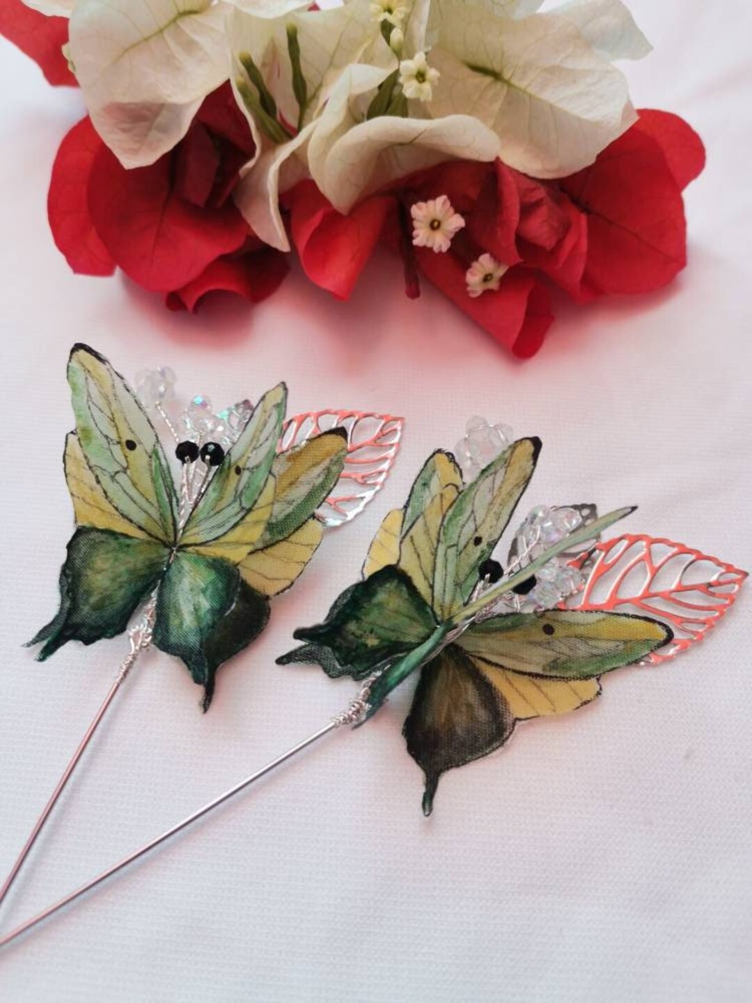 Pair of 3D Butterfly Pins Etsy