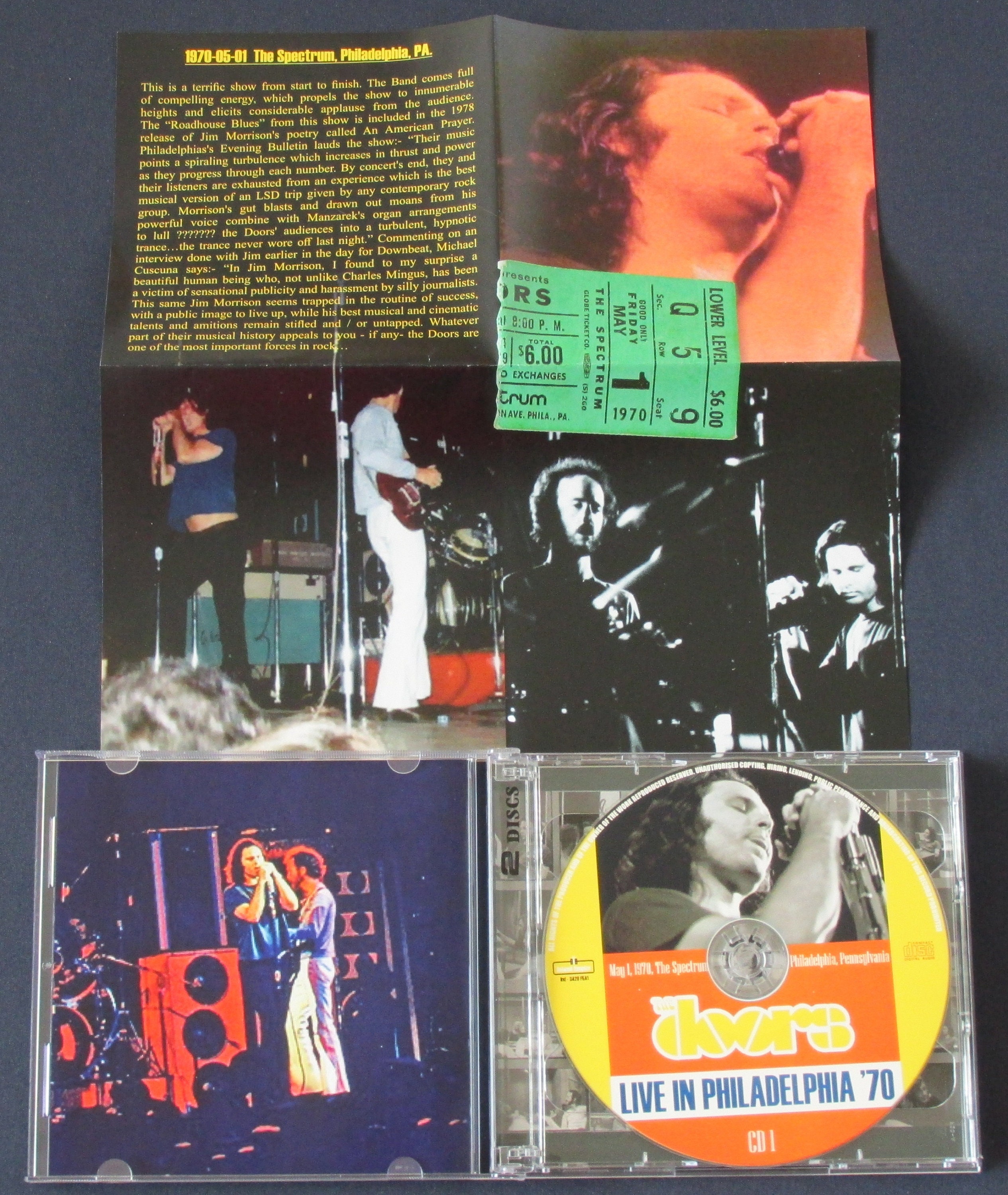 The Doors - Live in USA PHILADELPHIA May 1st 1970 2x CD Set