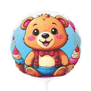 Słodkie balony z niedźwiedziami z kreskówek, dekoracje na przyjęcia urodzinowe, bukiety balonowe, przyjęcia dla dzieci, baby shower, zabawne dekoracje na imprezy