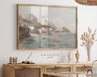 Capri Print, Capri Painting, Italy Wall Art, Italian Coast Print, DIGITAL DOWNLOAD - IT013