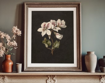 Vintage Blumen Gemälde, Wohnzimmer Wandkunst, Antike Blumenbilder, Blumen Bilder, Minimale Wandkunst, SOFORTIGER DOWNLOAD - DS018