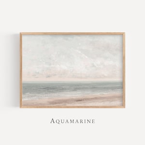 Minimalist Beach Painting, Muted Landscape Print, Beach House Wall Art, Coastal Wall Art, Neutral Wall Art, INSTANT DOWNLOAD - SE084