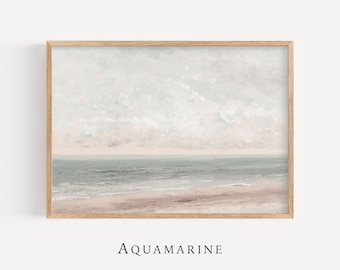 Minimalist Beach Painting, Muted Landscape Print, Beach House Wall Art, Coastal Wall Art, Neutral Wall Art, INSTANT DOWNLOAD - SE084