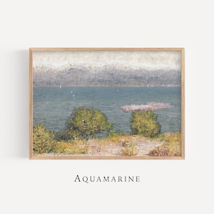 Coastal Painting, Beach Print, Vintage Coastal Wall Art, Beach House Decor, French Landscape Print, French Wall Decor, INSTANT DOWNLOAD